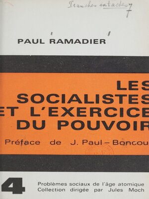 cover image of Les socialistes et l'exercice du pouvoir